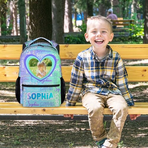 UNIKITTY Kids Backpack for Girls, Personalized School Bags for Boys - Custom Backpack with Photo & Name - 17 Inch Customized Toddler Bookbag for Kindergarten2