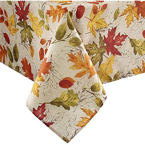 Elrene Autumn Leaves Tablecloth for Autumn Events Cover