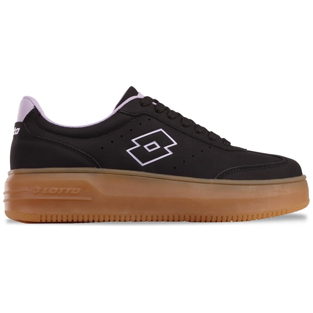 Lotto Unisex Trainers, Black/Lilac, 36 EU, Black Lilac, 4 UK