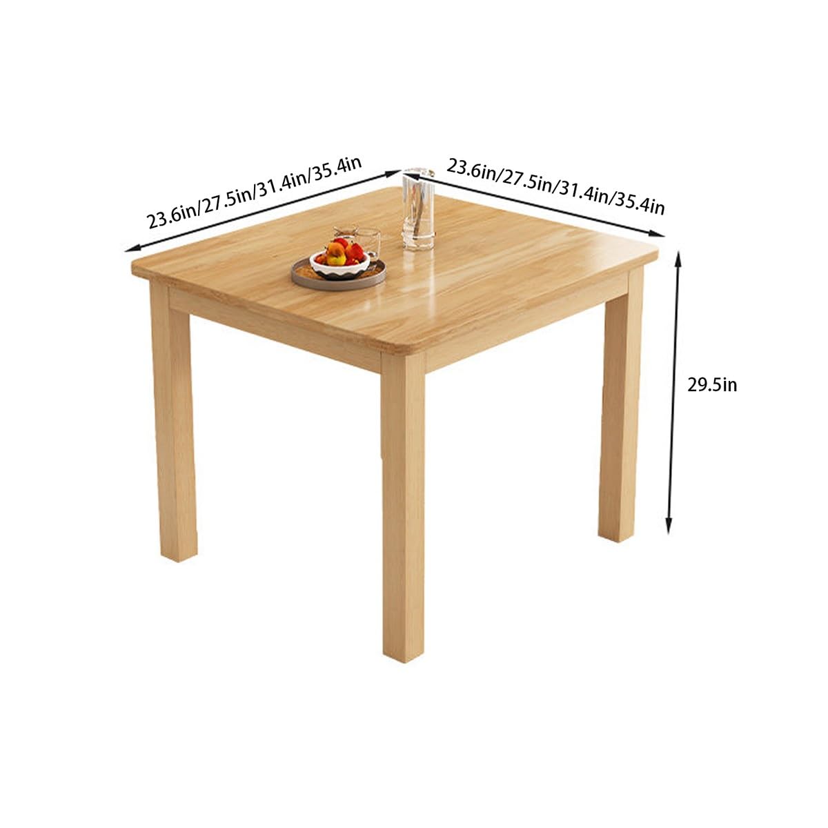 Moderne Tables De Cuisine, Table De Salle À Manger Rectangulaire, Épaissi Table À Manger en Bois, pour Salle À Manger, Cuisine, Salon(35.4 * 35.4 * 29.5in)