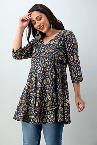 Image of feranoid Women Cotton Angrakha Kurti