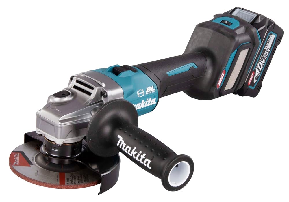 Makita GA023GM201 - Smerigliatrice angolare senza fili 125mm 40 V max/4,0 Ah, 2 batterie + caricatore in MAKPAC