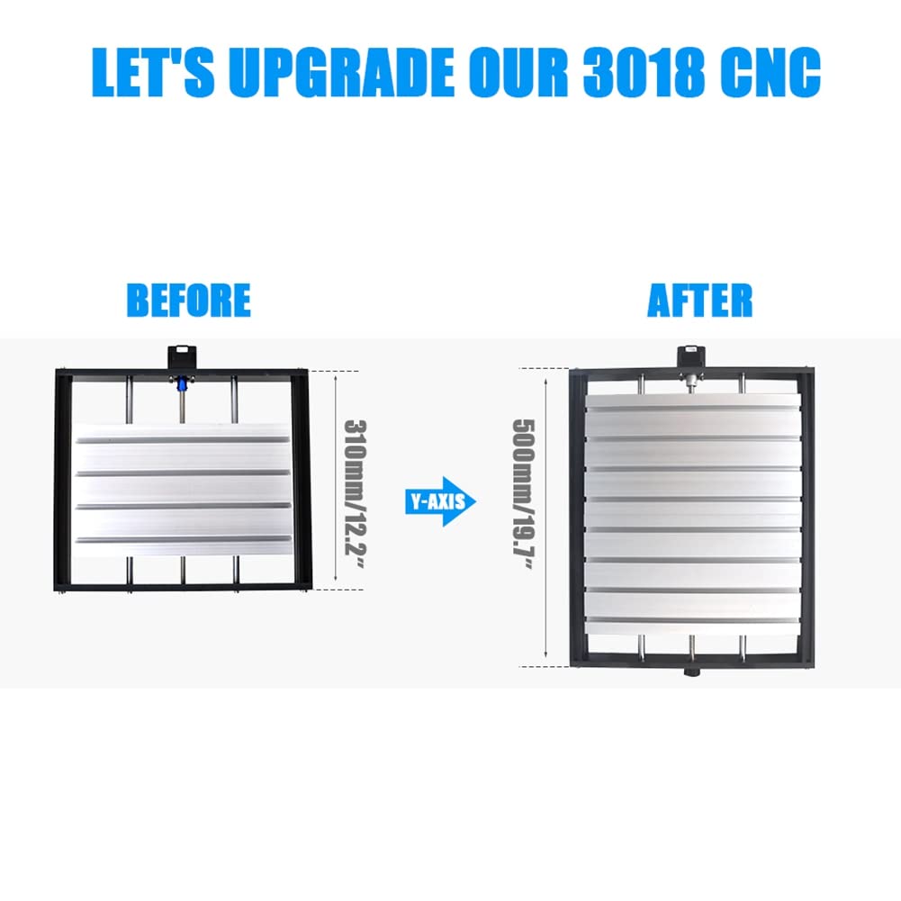 Kit d'extension CNC 3018 PRO 3018 à 3040 compatible avec fraiseuse de gravure CNC 3018 Pro (B)