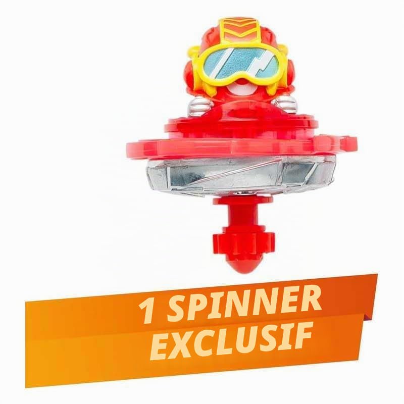 SUPERTHINGS Kazoom Spinner – Doc Vroom – Toupie Avec Pilote Et Base Métal – Capsule Unique – Jeu De Combat