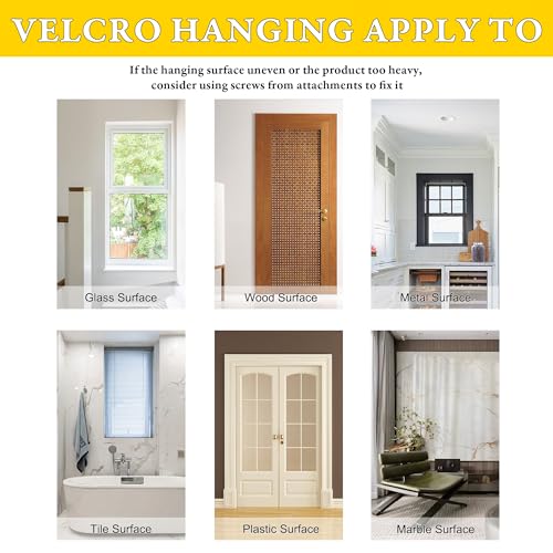 NICETOWN Door Curtain Include Self Adhesive Ceiling Wall Curtain Track, Sliding French Door Curtains for Living Room Bedroom, Small Window Covering for Kitchen Cabinet, 1 Panel, 25x40 inch, Grey by NICETOWN - Used condition - Image 7