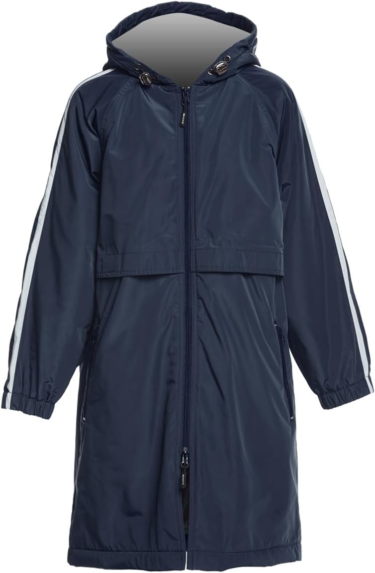 Sporti Youth Swim Parka with Comfort Plush Fleece Lining, Multi Pocket Zipper - Water Resistant Swim Coats for Boys & Girls