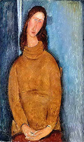 Peinture à l'huile Jeanne Hébuterne par Modigliani toile haute qualité faite main
