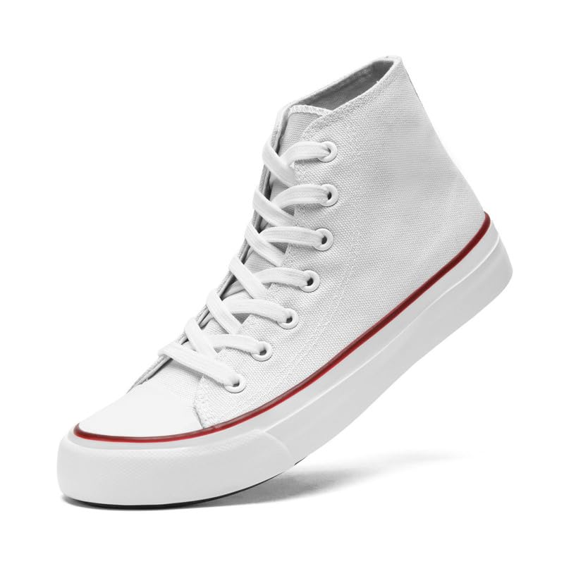 Canvas High Top Sneakers for Women Men Classic Lace Up Canvas Shoes Womens Mens Fashion High Top Sneakers Casual Tennis Walking Shoes