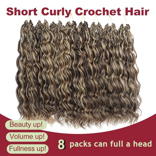 Synthetic deep wavy crochets braids extensions de cheveux denses - 6