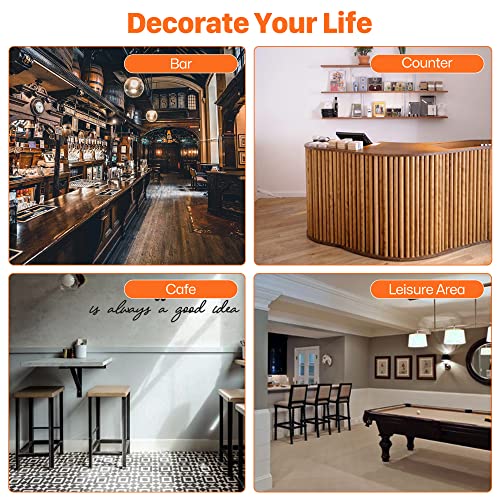 Kcc Counter Height Bar Stools Set Of 2, Upholstered Back Tufted Cloth Bar Chairs With Solid Wood Legs For Home Kitchen, Gray #TOP6