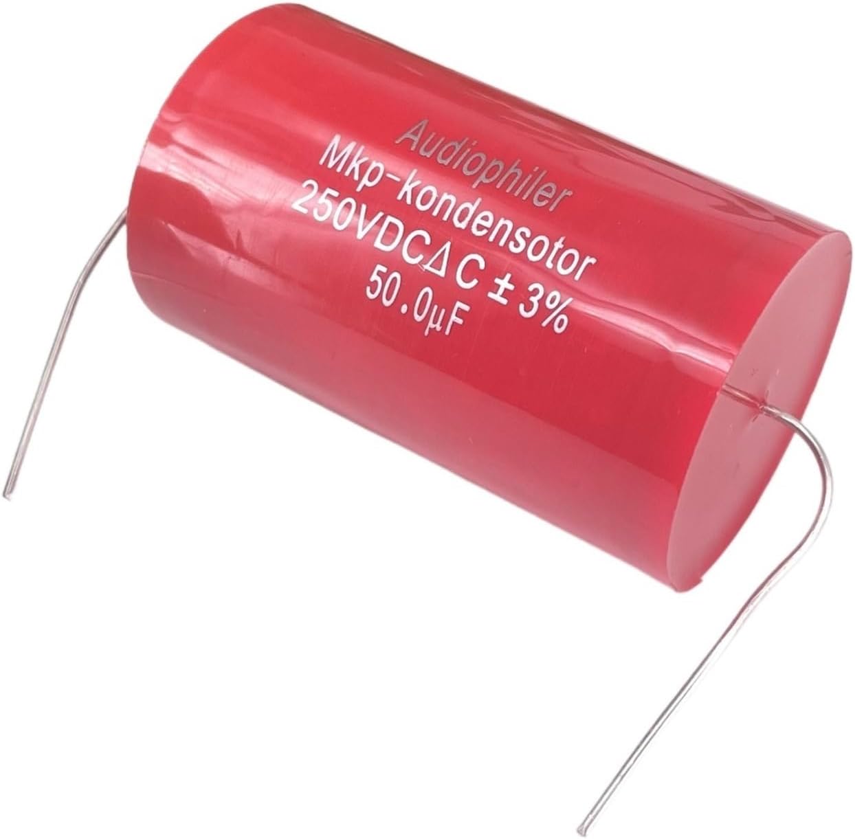 ALKOY 2 Pack Audiophiler Axial MKP Capacitors 50uf 250V DC ±3% Tested and Matched HiFi Crossover Audio Capacitors