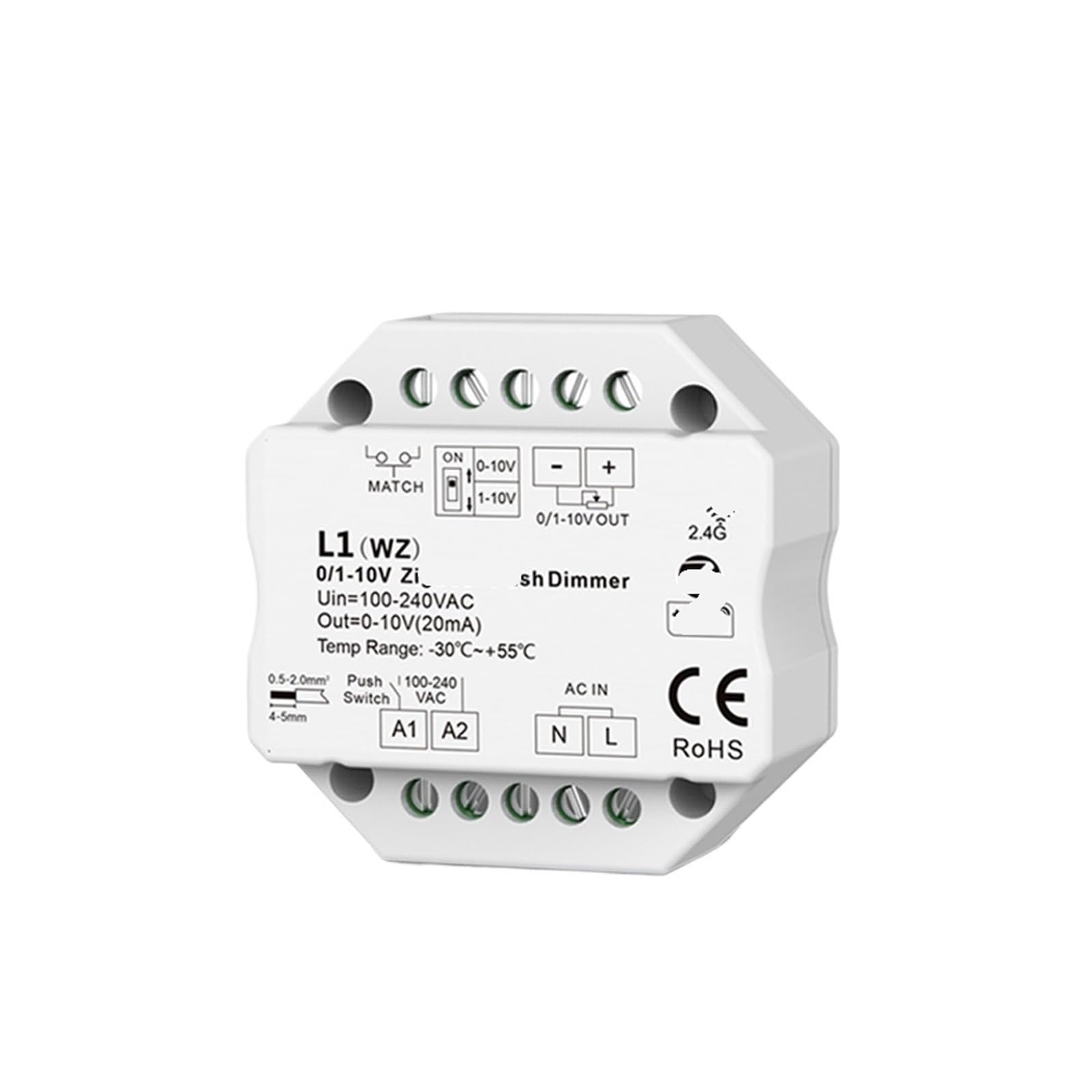 Contrôleur de variateur LED 0/1-10V Z Dimmer 110V-230V pour gestion d'éclairage