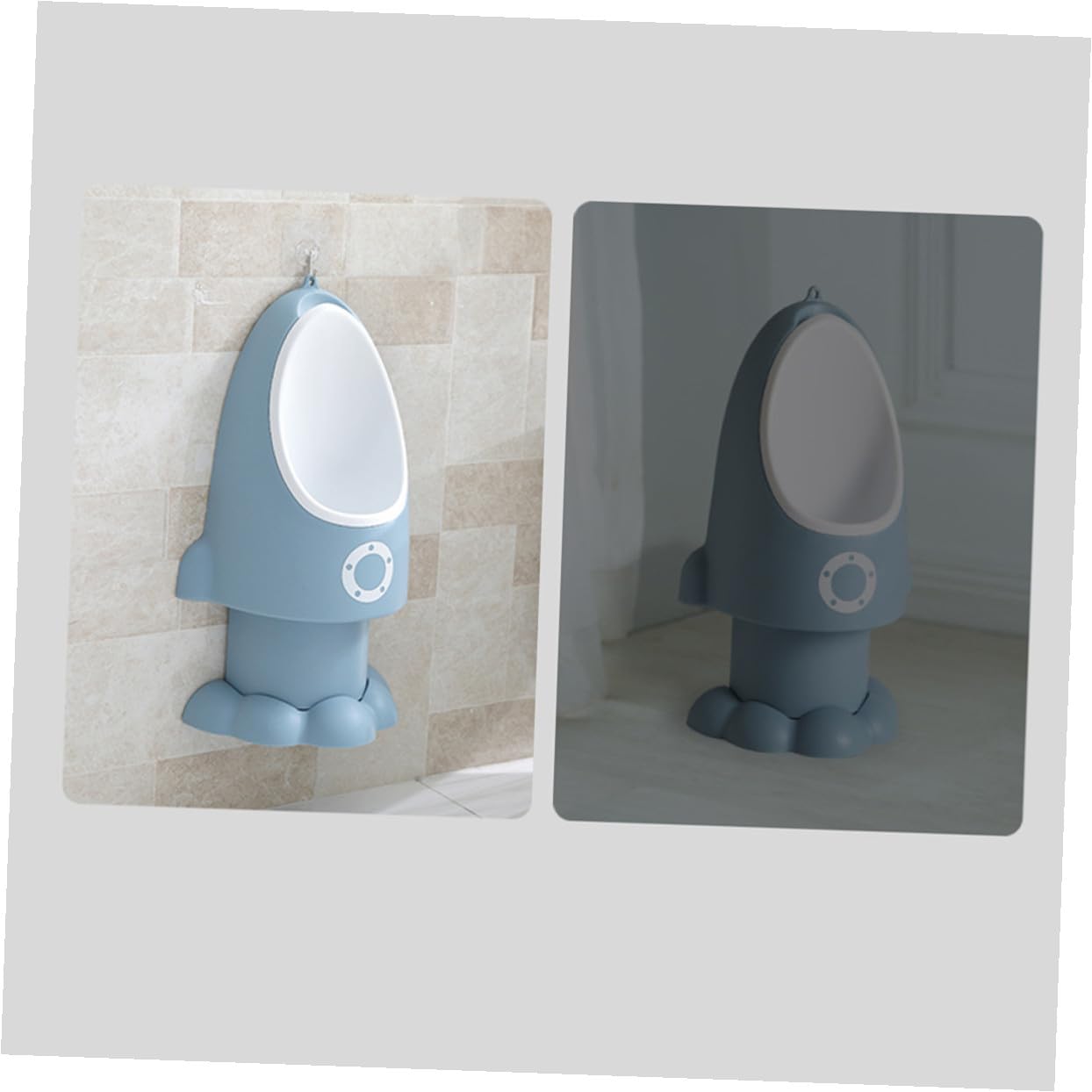 Verstellbares Kinder Urinal Töpfchen aus Pp für Jungen | Raketen Design, Leicht zu Reinigen, Installieren, Fördert Selbstständiges Urinieren