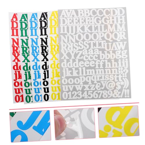 Pegatinas adhesivas de vinilo variadas colores resistentes y duraderas pack de 12 hojas 5