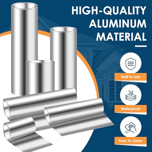 Aluminum Roll Flashing, 24'' x 50' Metal Roofing Roll for Roof and Garden, Prevents Roofing Stains, 0.019-inch/0.3 mm Thickness (26GA) Roof Strip for Moss and Mildew Prevention by Tubtoken - Image 6