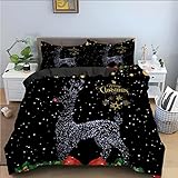 ❤ GRÖSSE: Bettwäsche set beinhaltet 1 Bettbezug 200x200 cm und 2 Kopfkissenbezug 80x80 cm