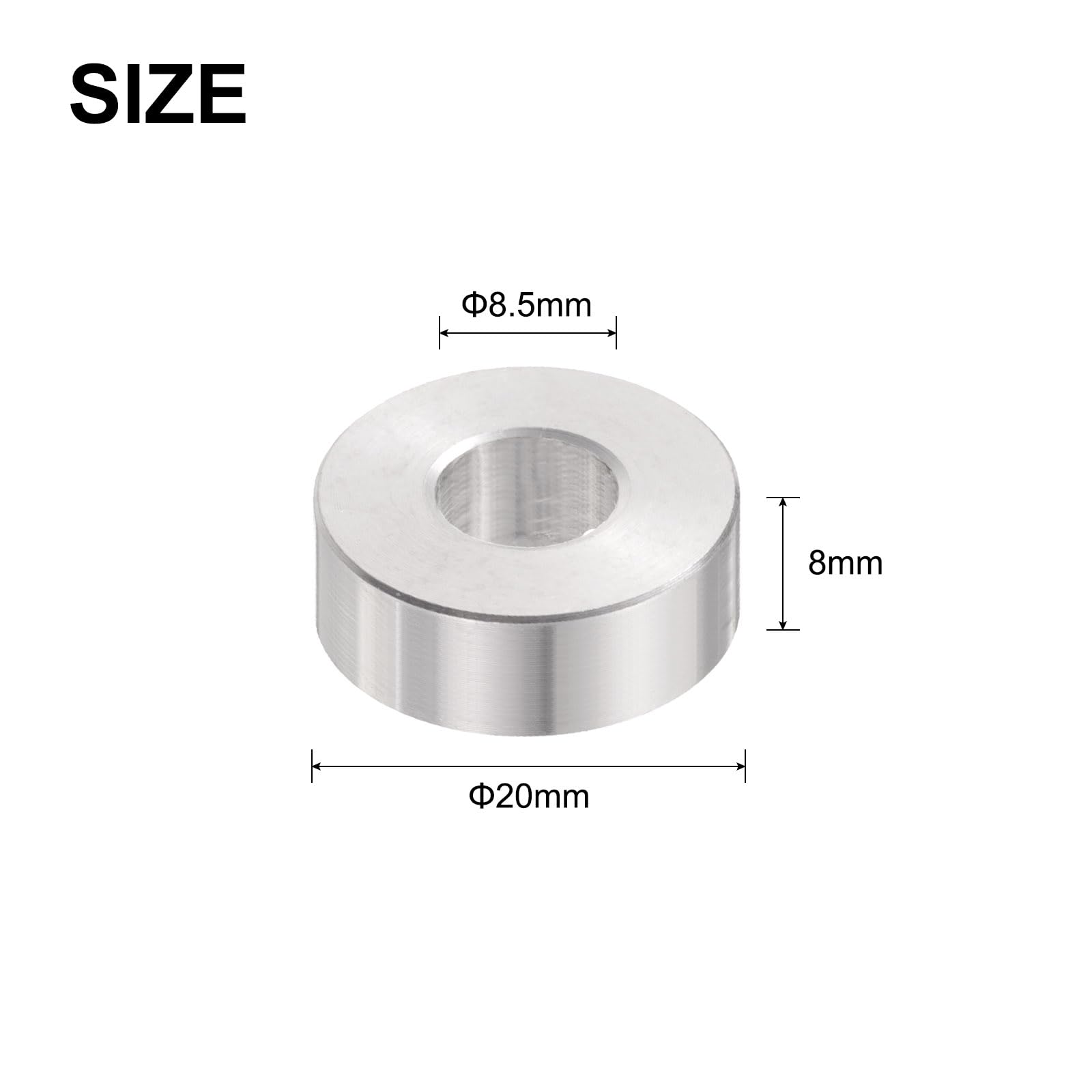 20 Distanziatori In Alluminio, 5x10x40 Mm, Per Viti M5 E Bulloni, Per Elettronica