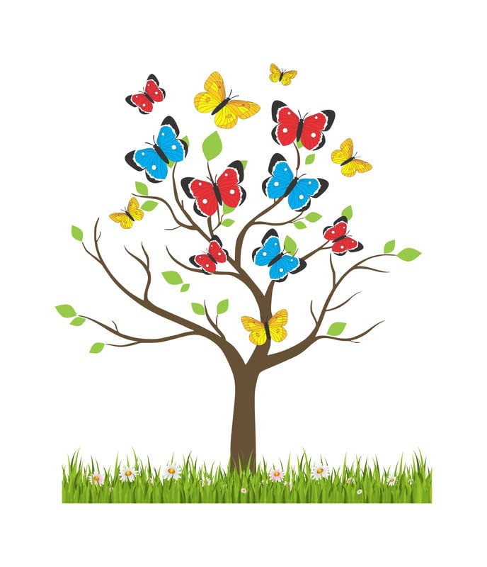 DreamKraft Colorful Butterflies Tree Wall Sticker for Home Decor, Kids Room, Living Room Decor (Multicolor, PVC Vinyl, Size 51 cm X 41 cm) (B0BGM8427G) Amazon Price History, Amazon Price Tracker