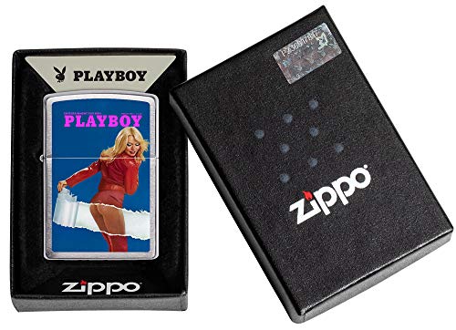 Zippo Playboy Cover March 1975 Brushed Chrome Pocket Lighter #TOP5