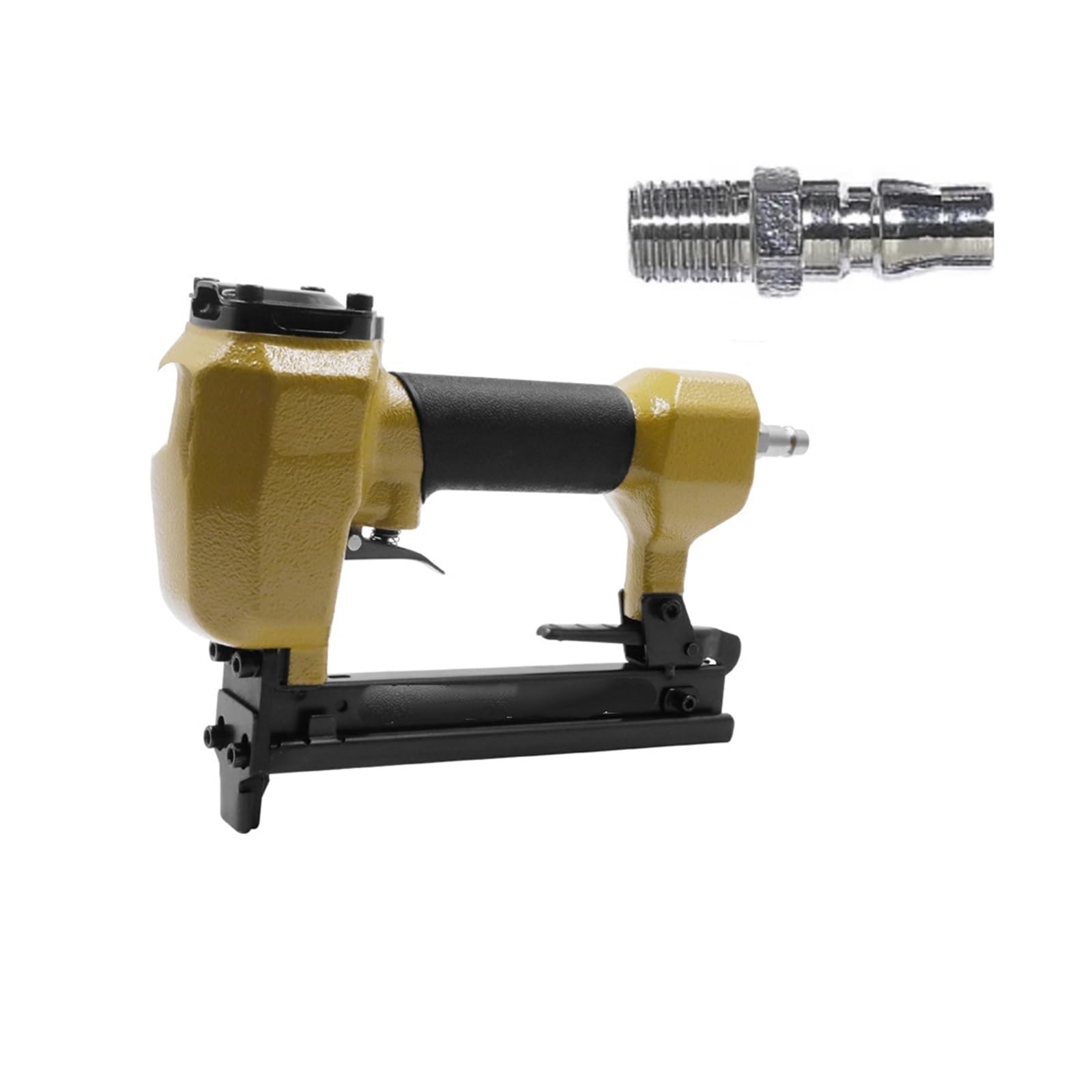 PIGENEQW Oil-Free Pneumatic Staple Gun Heavy-Duty Stapler 20Ga Pneumatic Stapler 1022J 11.2mm Wire 0.6X1.2mm 10-22mm Stapler Stapler Air Nailer Sofa Air Stapler(1022J JP)
