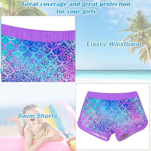 Image of TUONROAD Girls 2 Pieces Rash Guard Swimsuit Long Sleeve Tankini for 4-10 Years
