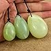 Jeoxi Gems 3 Pieces Set Xiuyan Jade Eggs for Women Exercise Handmade Natural Jade Eggs Set Exercise Balls