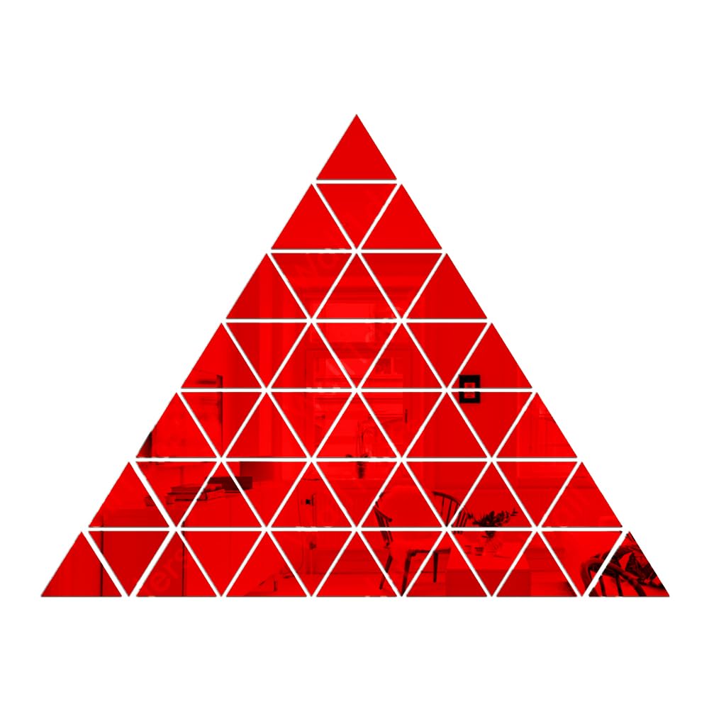 Wall1ders 50 Pcs Triangle Red (8cm x 6cm Each Pcs Size) Design Acrylic Mirror Art Tile Decal Decoration DIY Self Adhesive (B0CRRSWR51) Amazon Price History, Amazon Price Tracker