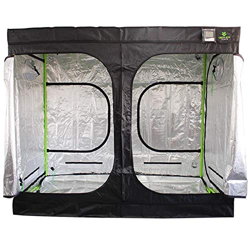 Green Box 2m x 2m x 2m Grow Tent Silver Mylar Hydroponics Uplift Bar Heavy Duty Zips