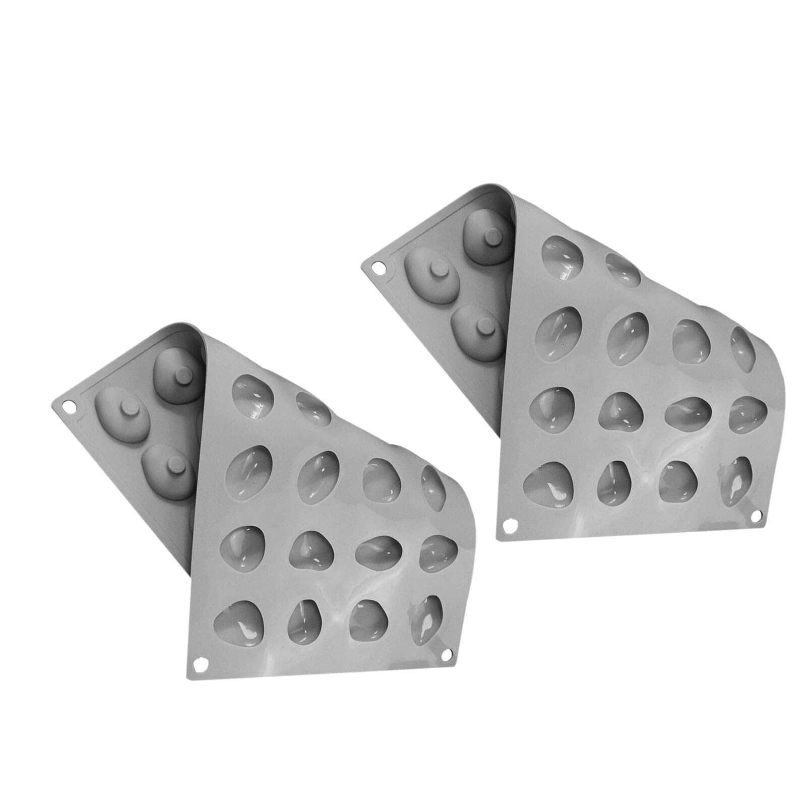 BESPORTBLE Stampo in Silicone per Cioccolato 28 Cavità Forma Pietra Liscia Set 2 Pezzi Antiaderente Flessibile per Dolci Caramelle Cubetti di Ghiaccio e Sapone Lavabile in Lavastoviglie