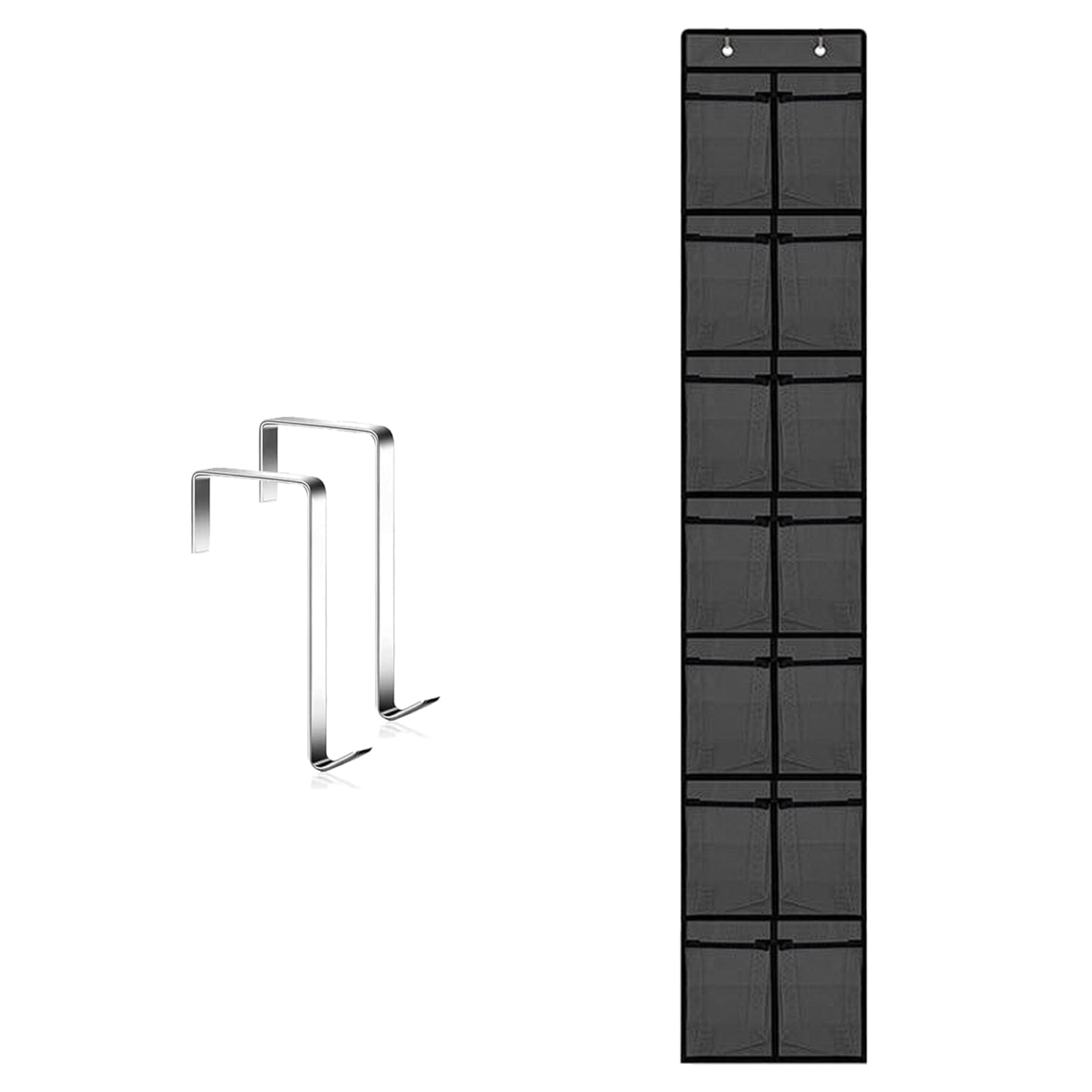 Tsathoggua Over the Door Organiser for Shoes Shoe Rack Door Hanging with 2 Hooks, Shoe Storage Hanging Space-Saving