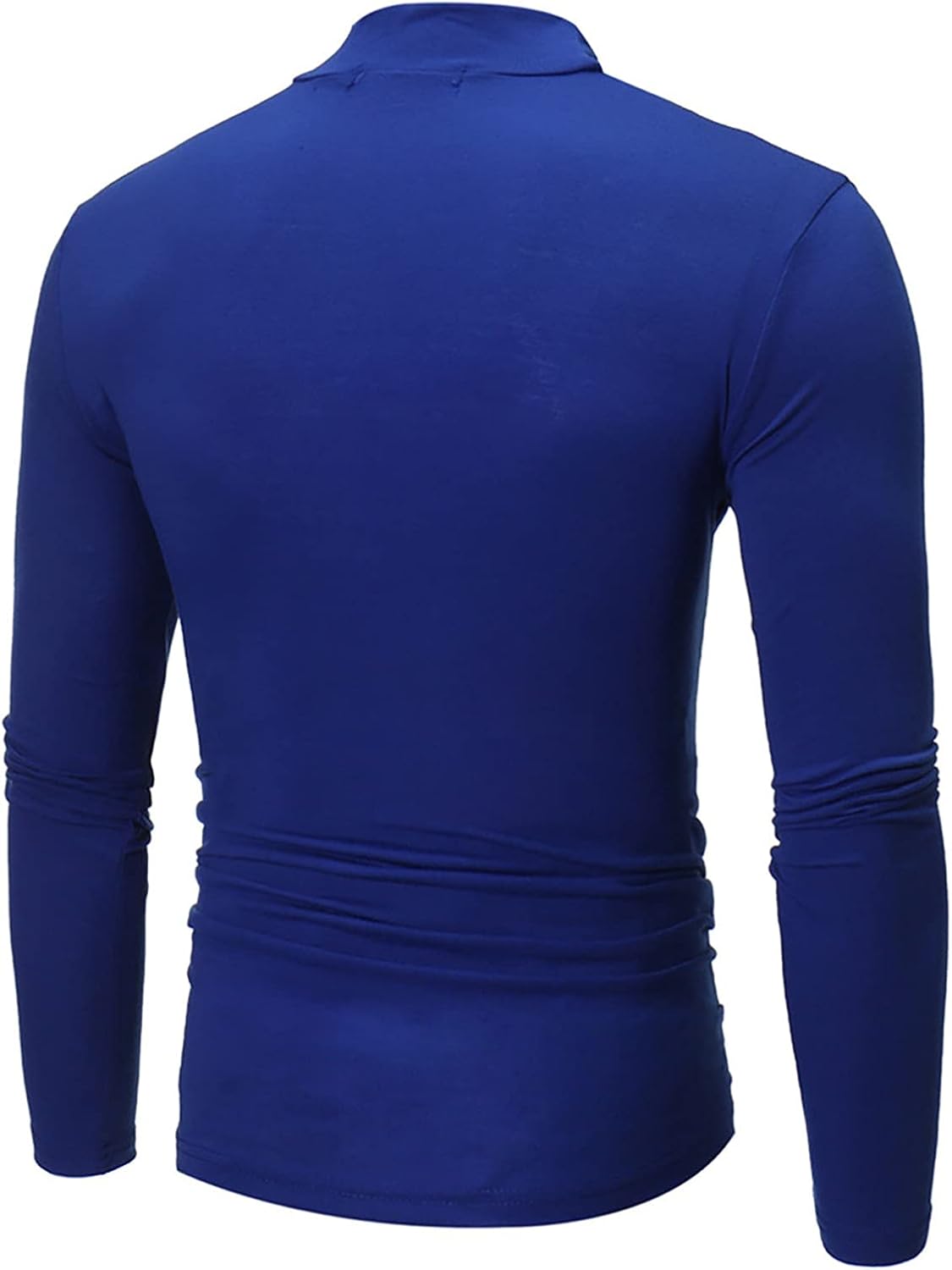 RTRDE Men's Long Sleeve T-Shirts, Basic Mock Turtleneck Slim Fit Pullover Solid Undershirt Tee Tops