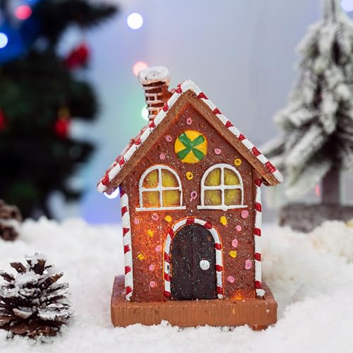 Maison en pain d'épices résine déco Noël sans miettes durable - 3