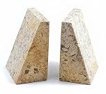 Himalayan Marble Bookends (Fossilstone Wedge Bookends)