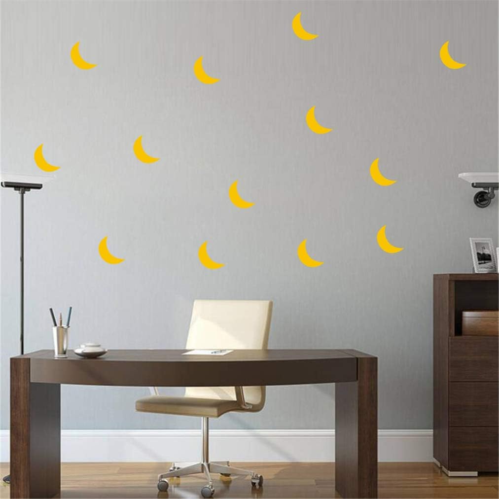Amazon Co Jp 3d ウォールステッカー シリーズ6 ロマンチックな三日月 黄 かわいい月柄 壁紙 シール 飾り 部屋飾り インテリア 居間 リビング 部屋 窓 浴室 トイレ 冷蔵庫 キッチン 防水 ステッカー ポスター 10 6cm 12pcs Diy 工具 ガーデン