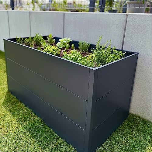 Hochbeet Metzler aus Stahl in Anthrazit für den Garten