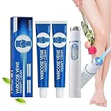 Vericose Veins Treatment Blue Light Lazer Treatment Pen, Veinshealth Varicose Veins Blue Light Therapy Set, Blue Light Therapy Pen for Varicose and Spider Veins, Varicose Vein Cream (2cream+1pen)