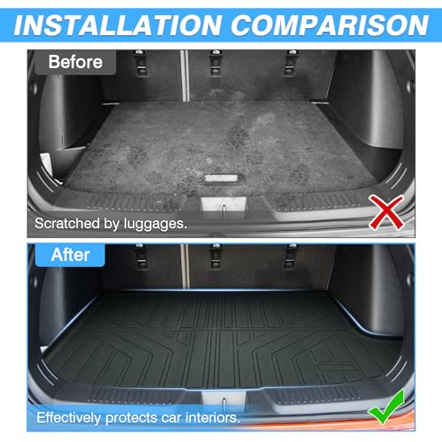 Powerty Trunk Mat for 2024 2025 Chevrolet/Chevy Trax Accessories Cargo Mats TPE All Weather Cargo Liner Heavy-Duty Trunk Liners - Thumbnail 4