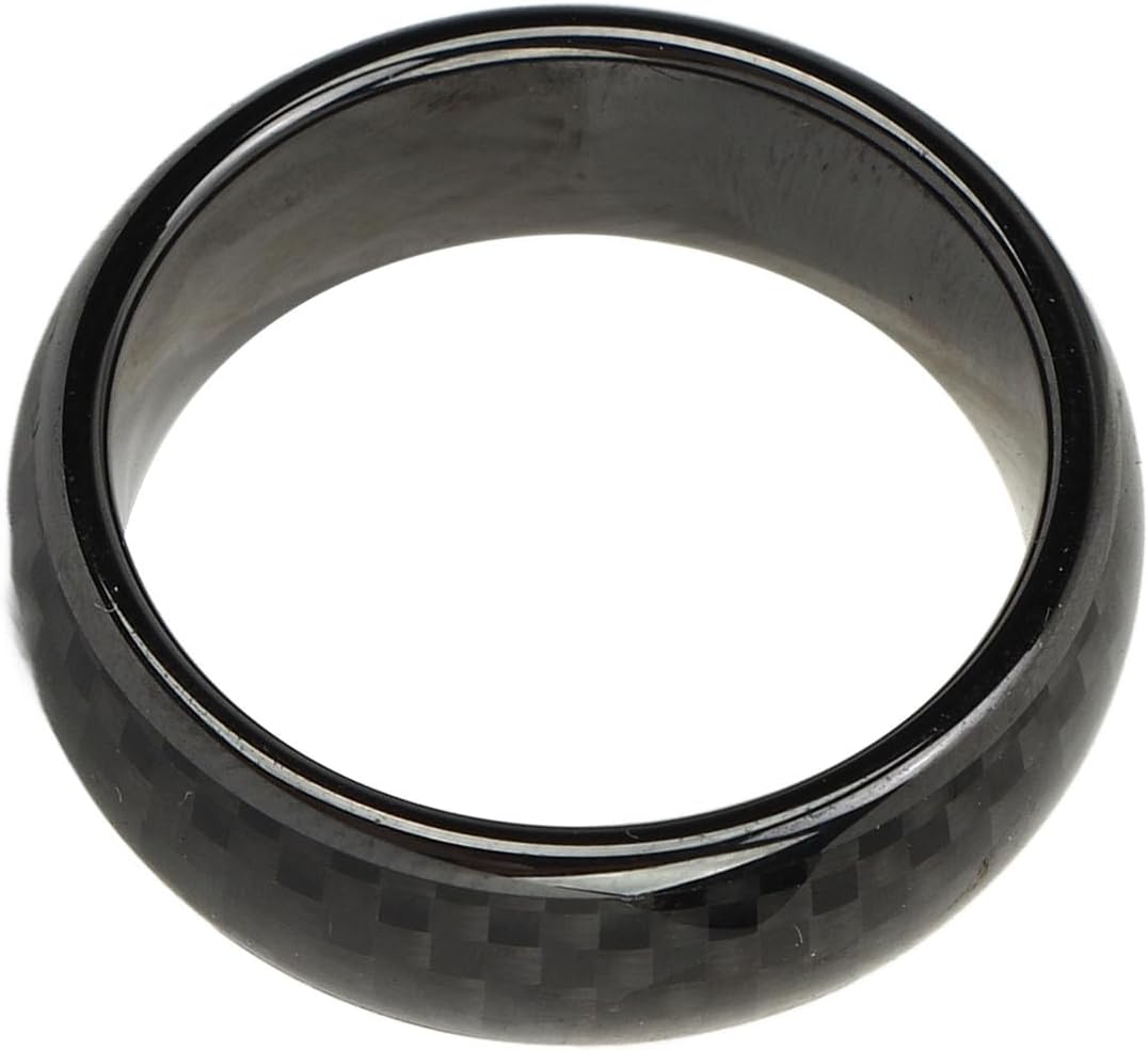 Tesla Smart Ring Key, Ceramic Carbon Fiber Car Smart Finger Keychain for Tesla Model 3/Y/S/X All Year Tesla Key Chain Accessories (20.6mm)