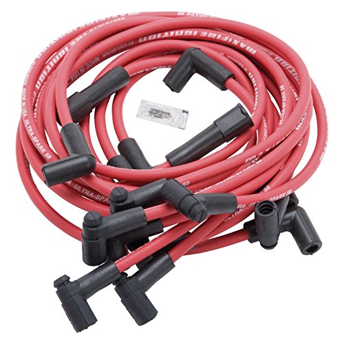 Edelbrock 22713 Spark Plug Set SBC 78-86 V8 HEI 50 ohm Resistance RED Wire (Set of 8) by Edelbrock - Used condition - US$67.82