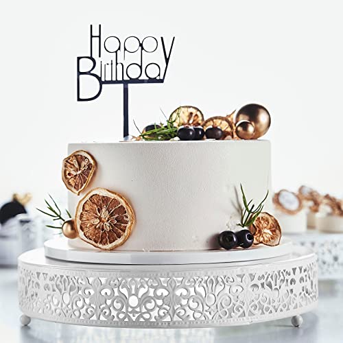Efavormart 12" Round Lace White Metal Wedding Cake Stand, Dessert Display Stand Glossy Metallic Finish For Dessert Cupcake Pastry Candy Display Plate Event, Birthday Party #TOP7