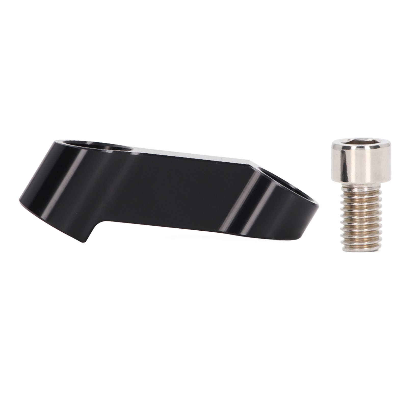 AramoxMotorcycle Mirror Extension Adapters 10mm (0.39 inches) Pair - Mirror Mount Riser for NMAX 155 & 125 Models 2015‑2022 (Black), Black Pair 10mm Mirror Extension Risers for NMA