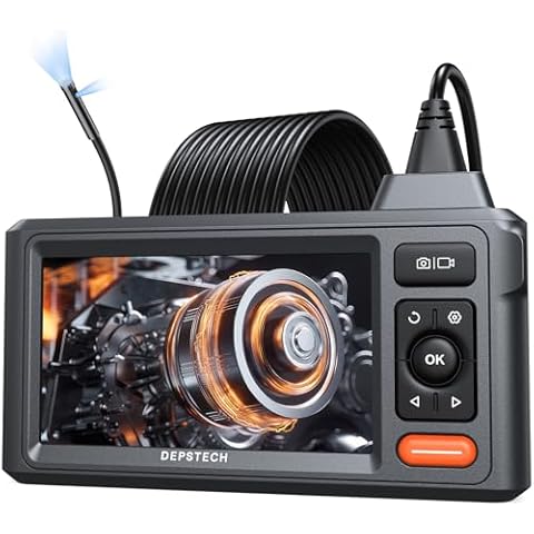 DEPSTECH Dual Lens Endoscope with 5'' Display Cover