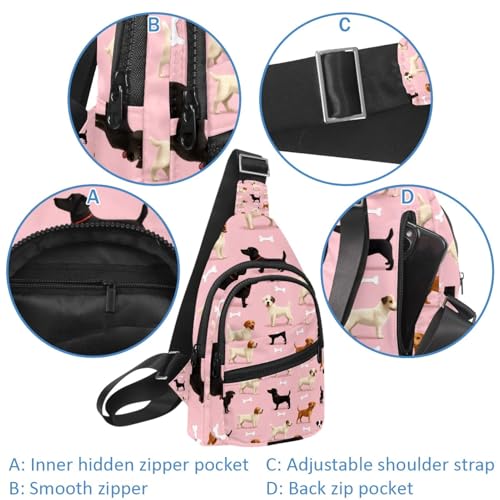 Sac banane avec sangle réglable rose pour course à pied et randonnée plein air - 2