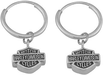 Orecchini Donna Harley-Davidson Multi Cerchio Pendenti Con Logo Bar & Shield – Argento Modello HDE0055 - 4