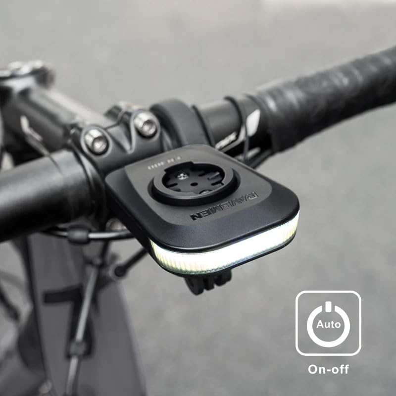 Ravemen Feu de vélo FR300 Ant+, Objectif Grand Angle avec visibilité latérale, Port de Charge et de décharge USB-C, Design résistant à l'eau IPX 6