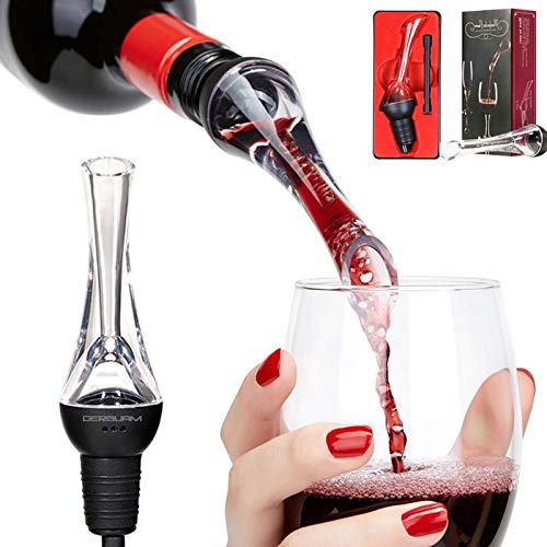 DERGUAM Wine Aerator Pourer – Premium Wine Pourer Decanter for Aerating Wine Instantly for Wine Lovers / Wine Accessories, Gift Box Included