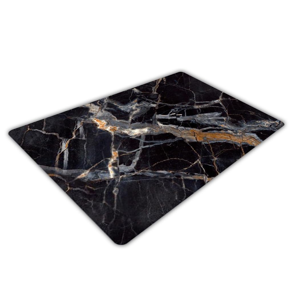 Pagnanno. Chopping Board-Catering Cutting Set-Kitchen Board-Glass Worktop Savers-Sink Chopping Board-Large-Worktop Protectors Heat Resistant-Marble Effect Grey (Design 9, 50 x 40 cm (Pack of 1))