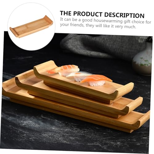 Bandeja de Sushi Japonesa de Madera Pequeña miniatura 6
