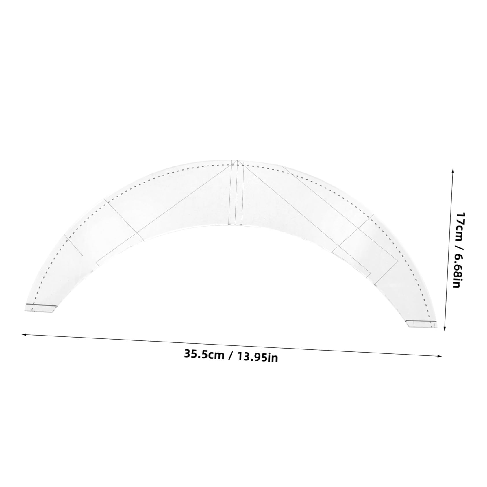 MAGICLULU 3 Pz Righello Patchwork Di Misurazione Del Righello Per Cucire Di Forma Unica Per Tessuto Kit Di Righelli Per Cucire Chiaro Accessori Cucitura Acrilico