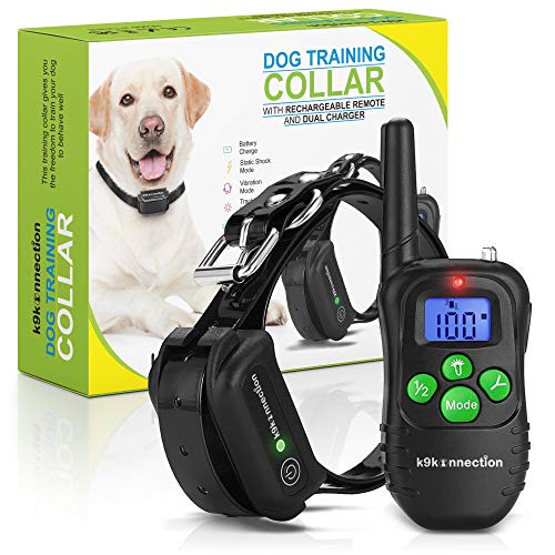 Dog Training Collar with Remote | Electric, Rechargeable and 100% Waterproof with Beep, Vibration and Stimulation Static Pulse | Electronic Pet Safe Vibrating Collar for Small, Medium and Large Dogs